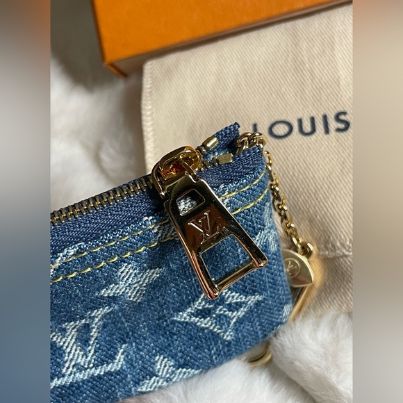 Louis Vuitton Denim remix Key holder with Pouch New Full set - Picture 3 of 12